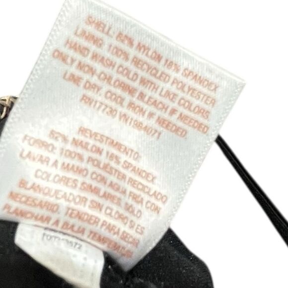 Shade & Shore Black Extra High Leg Bead Detail One Piece Swimsuit, Size S, NWT - Picture 8 of 8